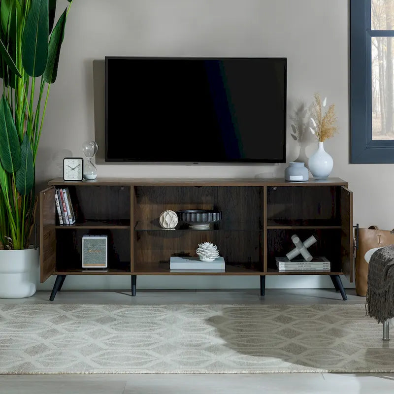 Mobile TV a 2 ante stile moderno di metà secolo, 152 cm