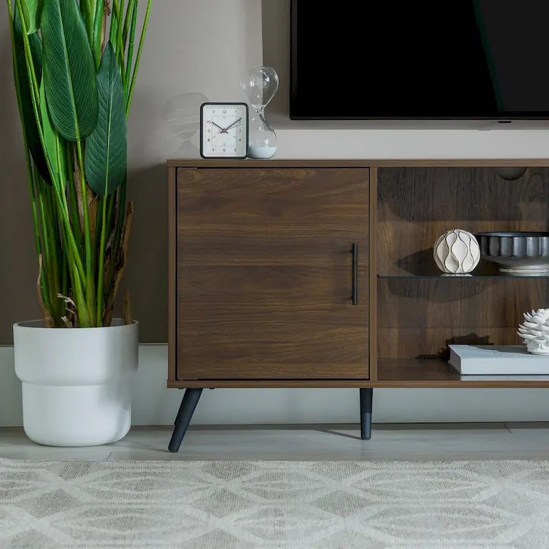 Mobile TV a 2 ante stile moderno di metà secolo, 152 cm
