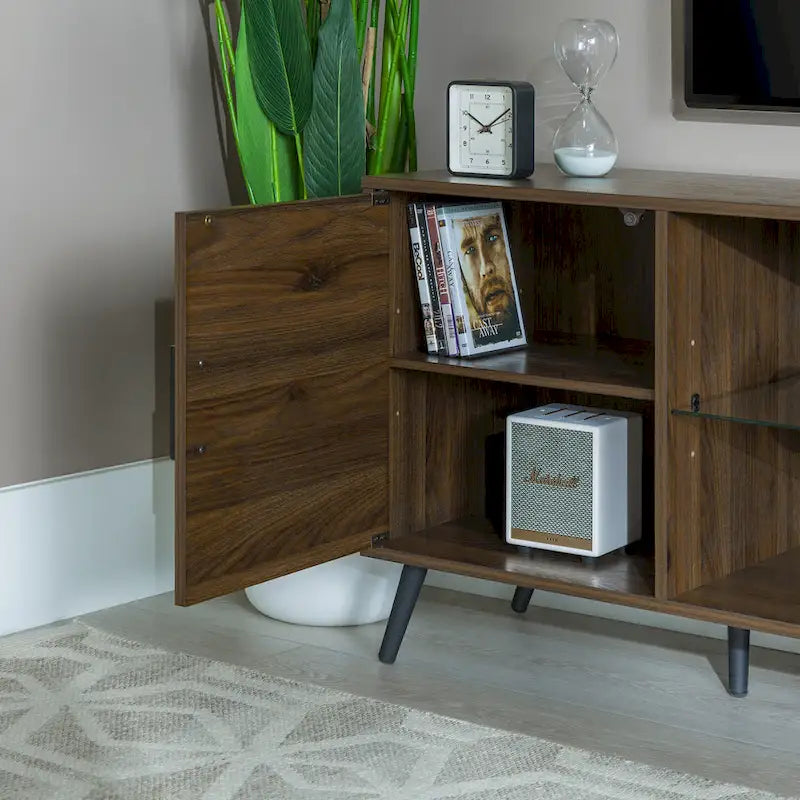 Mobile TV a 2 ante stile moderno di metà secolo, 152 cm