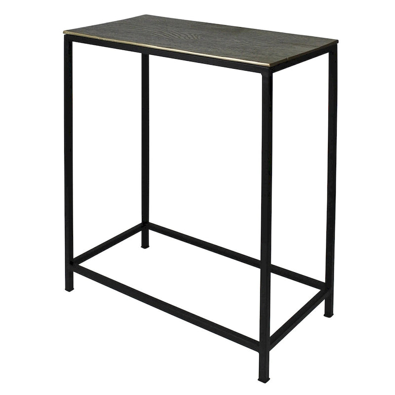 Set di tre tavolini a incastro in ottone, alluminio nero e ferro - 11,5' X '26' X '21