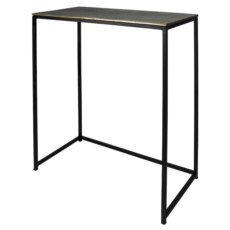 Set di tre tavolini a incastro in ottone, alluminio nero e ferro - 11,5' X '26' X '21