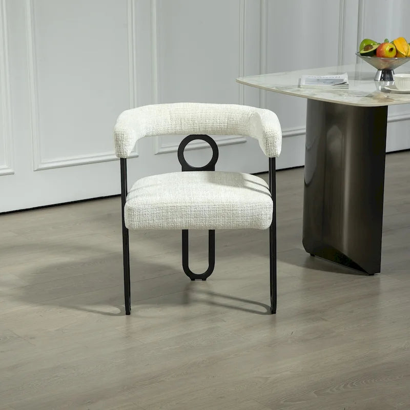 Poltrona moderna imbottita in PU per soggiorno o sala da pranzo