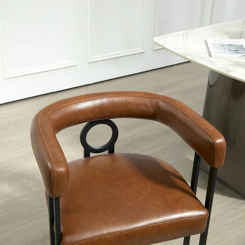 Poltrona moderna imbottita in PU per soggiorno o sala da pranzo