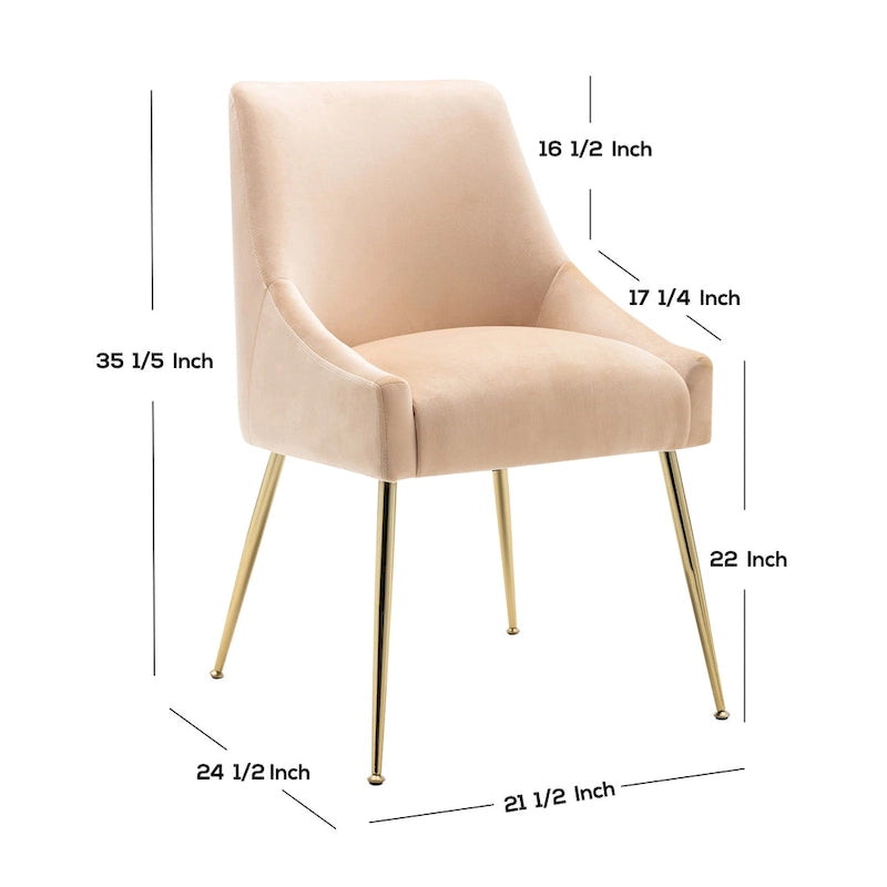 Poltrona d'accento contemporanea rivestita in velluto (set da 2)
