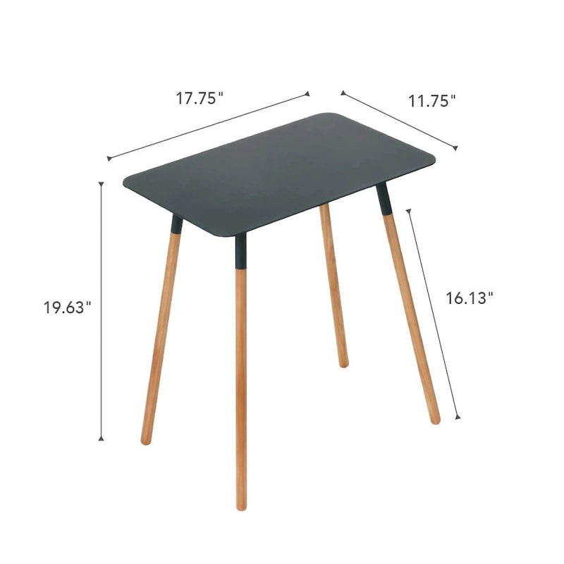 Tavolino in acciaio, portata 10 kg, montaggio minimo - L 30 x P 45 x H 50 cm