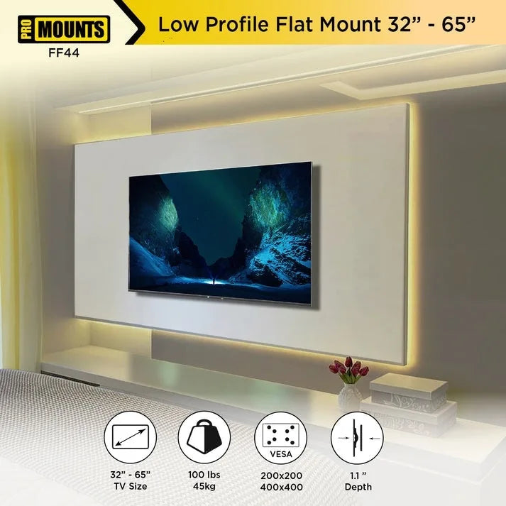 Supporto a parete fisso per TV 32-65 pollici - 17.13 x 1.1 x 18.86 pollici