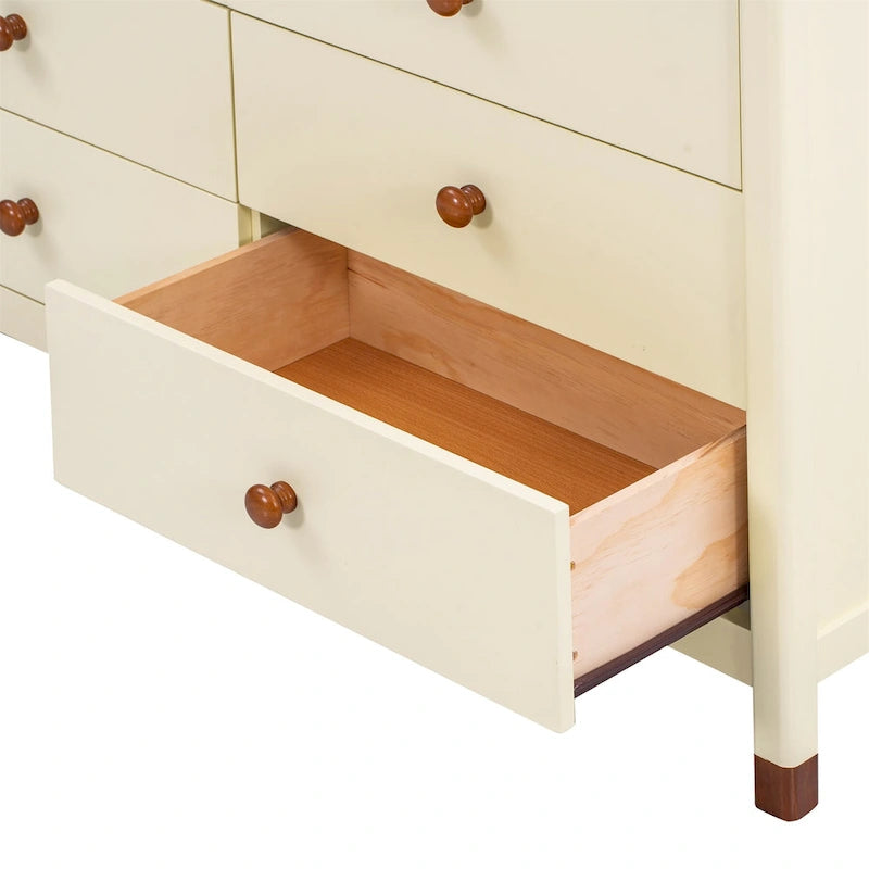 Cassettiera Comodino in Legno per Cameretta con 6 Cassetti Contenitori