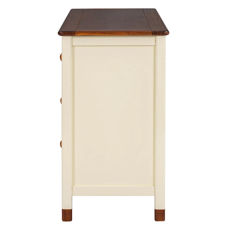 Cassettiera Comodino in Legno per Cameretta con 6 Cassetti Contenitori