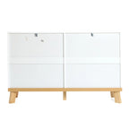 Modern White Wood 6-Drawer Dresser