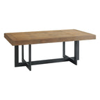 Tavolino da caffè ampio Eden 52 con base in metallo, Rustic Dune