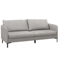 Divano a 2 posti moderno 76 con gambe in metallo grigio