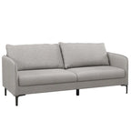 Divano a 2 posti moderno 76 con gambe in metallo grigio