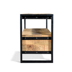 Mobile TV in Legno di Recupero con Cassetti Doppi - 40x16x24