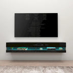 Mobile TV sospeso a parete da 71 pollici con luci LED
