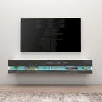 Mobile TV sospeso a parete da 71 pollici con luci LED