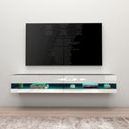 Mobile TV sospeso a parete da 71 pollici con luci LED