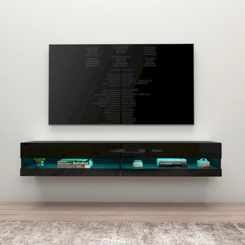 Mobile TV sospeso a parete da 71 pollici con luci LED