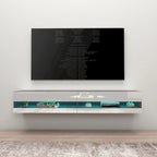 Mobile TV sospeso a parete da 71 pollici con luci LED