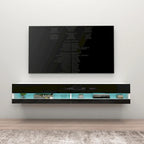 Mobile TV sospeso a parete da 71 pollici con luci LED