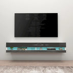 Mobile TV sospeso a parete da 71 pollici con luci LED