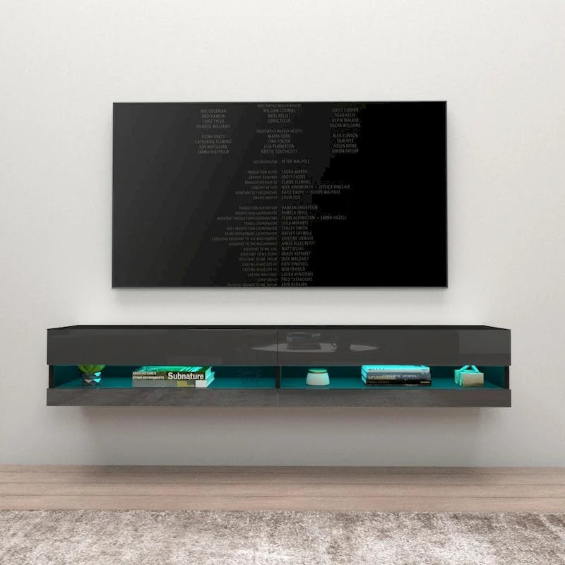 Mobile TV sospeso a parete da 71 pollici con luci LED