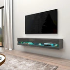 Mobile TV sospeso a parete da 71 pollici con luci LED