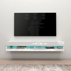 Mobile TV sospeso a parete da 71 pollici con luci LED