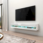 Mobile TV sospeso a parete da 71 pollici con luci LED