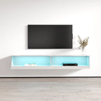 Mobile TV sospeso a parete da 71 pollici con luci LED