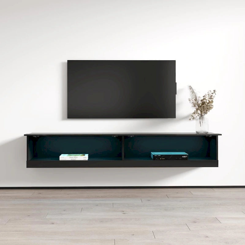 Mobile TV sospeso a parete da 71 pollici con luci LED