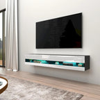 Mobile TV sospeso a parete da 71 pollici con luci LED
