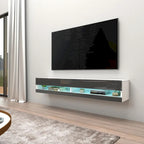 Mobile TV sospeso a parete da 71 pollici con luci LED