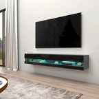 Mobile TV sospeso a parete da 71 pollici con luci LED