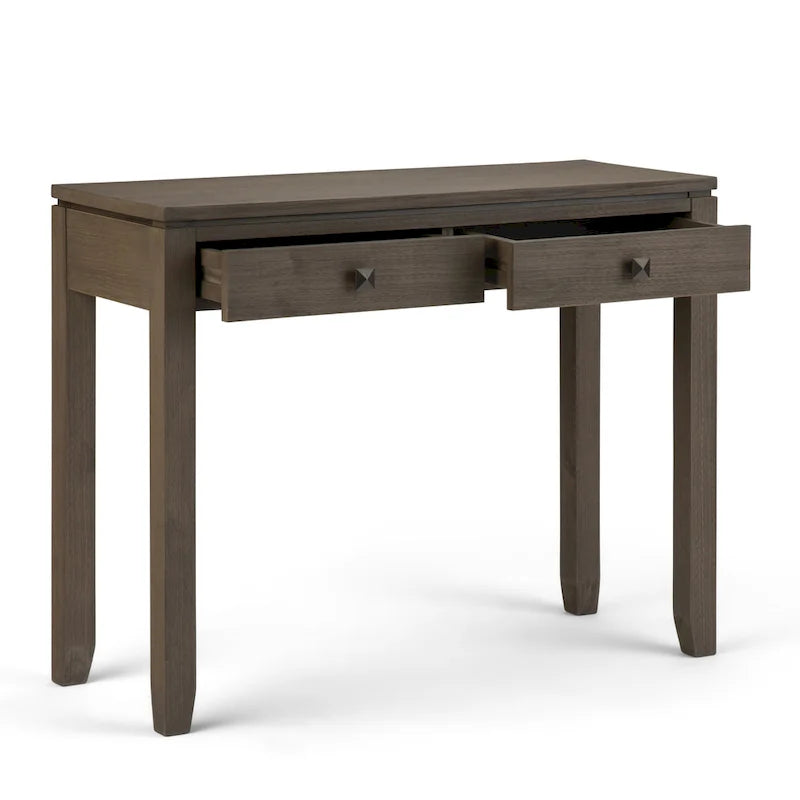 Consolle contemporanea in legno massello, larghezza 38 pollici