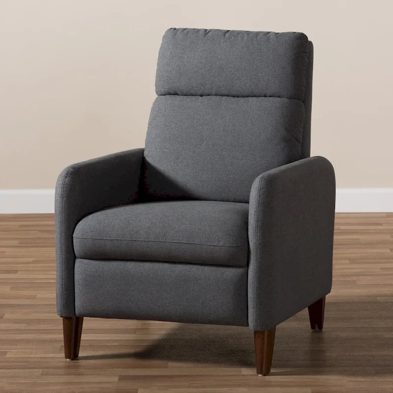 Poltrona Reclinabile in Tessuto Mid-Century