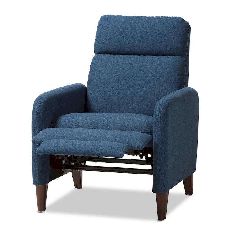 Poltrona Reclinabile in Tessuto Mid-Century