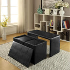 Set di 4 panche e pouf impilabili contemporanei in similpelle