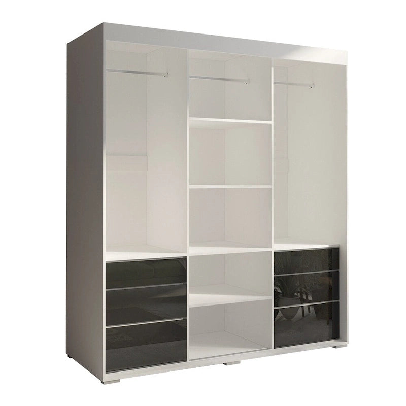 Armadio moderno a 3 ante Monaco da 180 cm con specchio