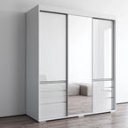 Armadio moderno a 3 ante Monaco da 180 cm con specchio