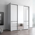 Armadio moderno a 3 ante Monaco da 180 cm con specchio