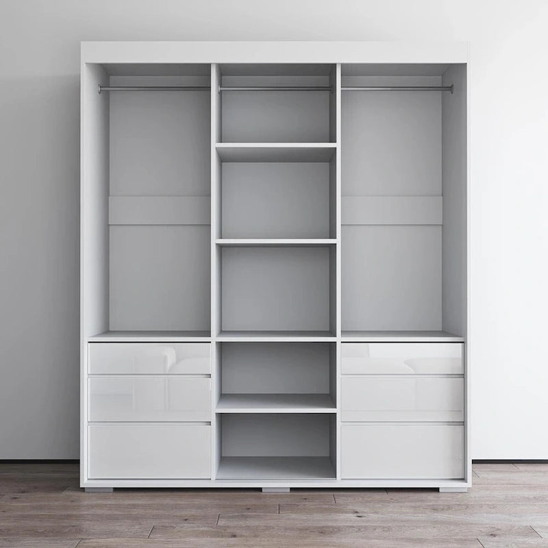 Armadio moderno a 3 ante Monaco da 180 cm con specchio