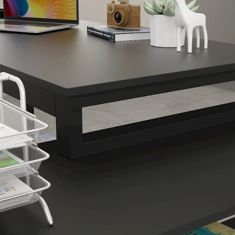 Scrivania ad angolo per computer da 55" - Postazione di lavoro con cassetti - 5 colori grandi