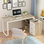 Scrivania ad angolo per computer da 55" - Postazione di lavoro con cassetti - 5 colori grandi