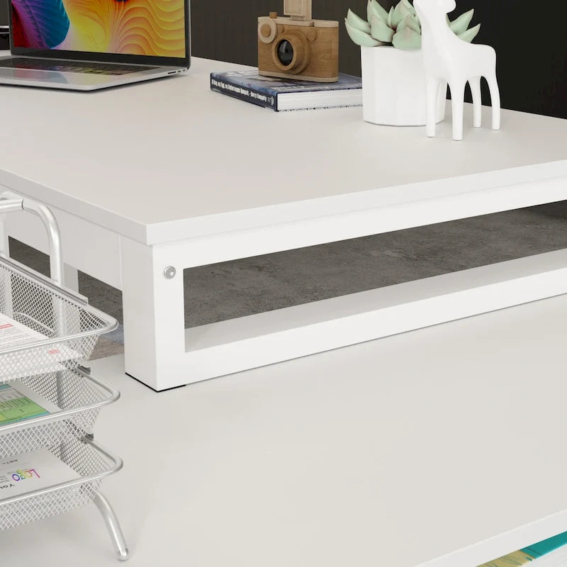 Scrivania ad angolo per computer da 55" - Postazione di lavoro con cassetti - 5 colori grandi