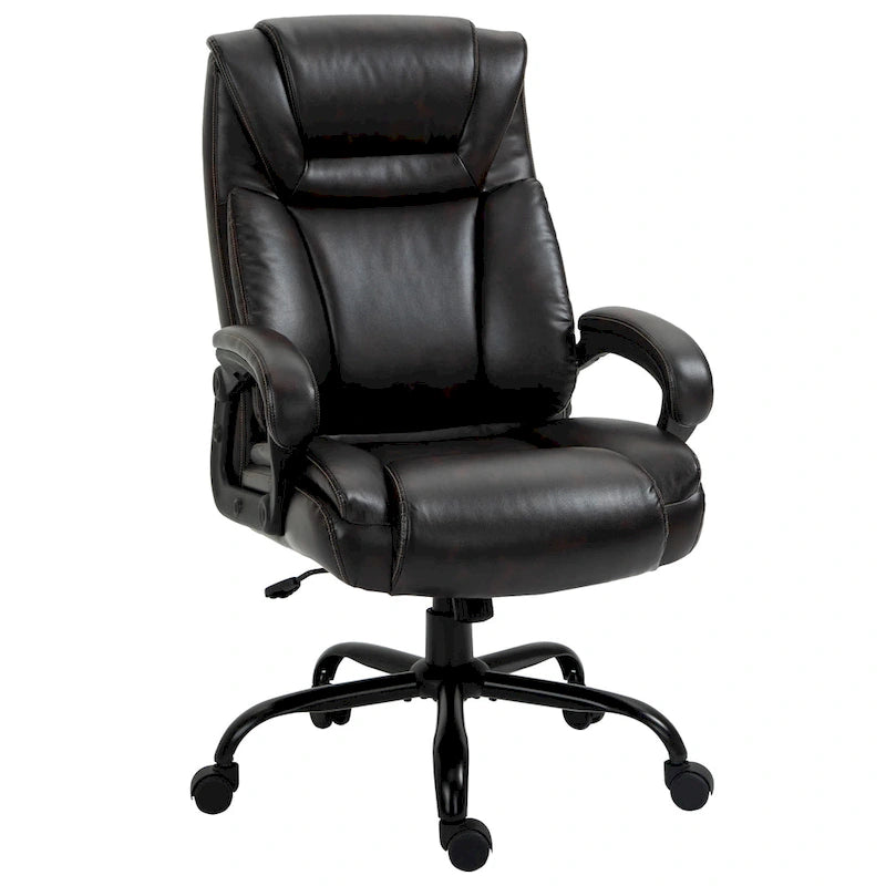 Sedia da Ufficio Direzionale Grande e Alta 400 libbre Sedia da Scrivania per Computer con Schienale Alto in Pelle PU, Imbottitura Ergonomica