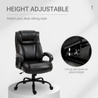 Sedia da Ufficio Direzionale Grande e Alta 400 libbre Sedia da Scrivania per Computer con Schienale Alto in Pelle PU, Imbottitura Ergonomica