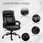 Sedia da Ufficio Direzionale Grande e Alta 400 libbre Sedia da Scrivania per Computer con Schienale Alto in Pelle PU, Imbottitura Ergonomica