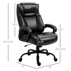 Sedia da Ufficio Direzionale Grande e Alta 400 libbre Sedia da Scrivania per Computer con Schienale Alto in Pelle PU, Imbottitura Ergonomica