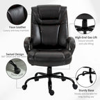 Sedia da Ufficio Direzionale Grande e Alta 400 libbre Sedia da Scrivania per Computer con Schienale Alto in Pelle PU, Imbottitura Ergonomica