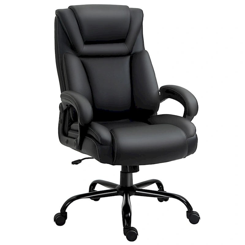 Sedia da Ufficio Direzionale Grande e Alta 400 libbre Sedia da Scrivania per Computer con Schienale Alto in Pelle PU, Imbottitura Ergonomica